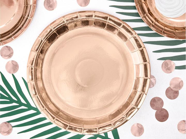 Actual product image Partydeco Plate Rose gold metallic (6 x)