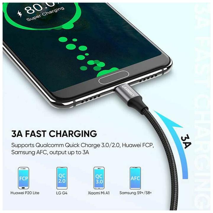 Produktbild Ugreen USB-C zu USB-A 2.0 Kabel (3 m, USB 2.0)