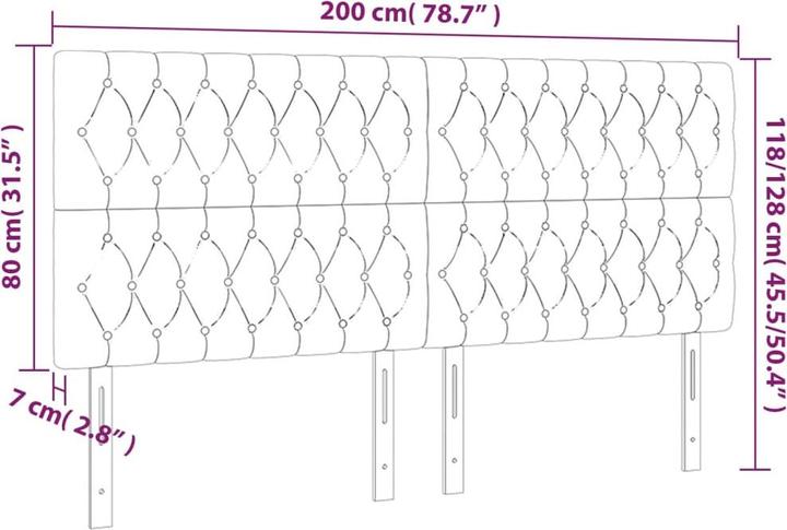 Actual product image VidaXL Poppy (200 x 7 x 128 cm)