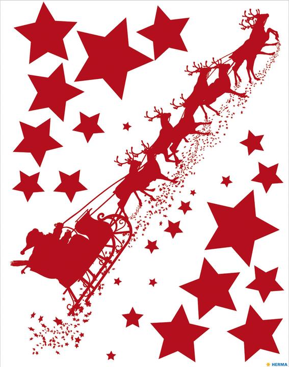 Actual product image HERMA Window picture Christmas drive 1 sheet
