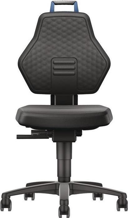 Image du produit Tecwerk Chaise d’atelier pivotante roulettes Supertec noir couleur poignée bleu de 450 à 600 mm
