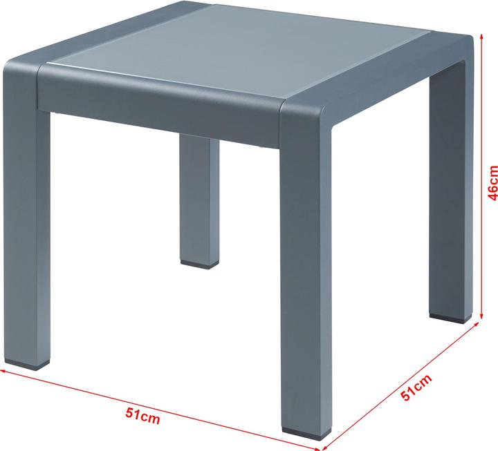 Produktbild Casa.Pro Outdoor-Sesselset mit Tisch Avise 3-tlg. Aluminium