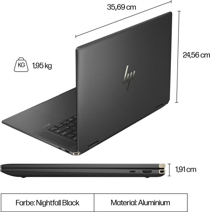 Produktbild HP Spectre x360 (16", Intel Core Ultra 7 155H, 32 GB, 1000 GB, DE)