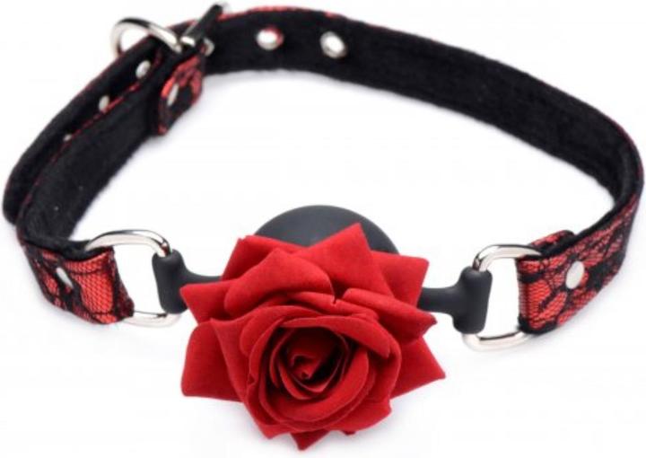 Master Series Aufsehenerregender Ballknebel mit Rose