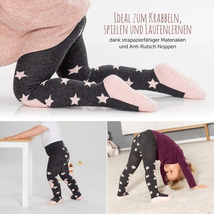 Image du produit La Loona LaLoona Collants pour bébé Collants à enfiler - Étoiles Rose - (74/80)