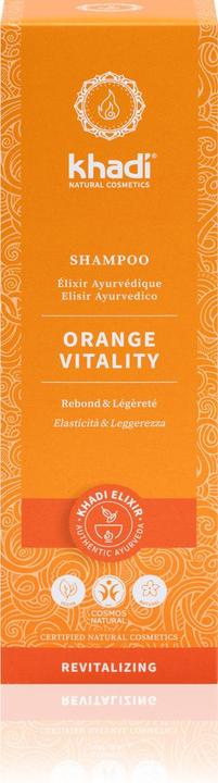 Produktbild Khadi Elixir Shampoo Orange Vitality 200 ml (200 ml, Flüssiges Shampoo)