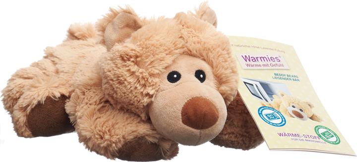 Image du produit Warmies Beddy Bear warmth (Ourson), ourson en peluche William couché