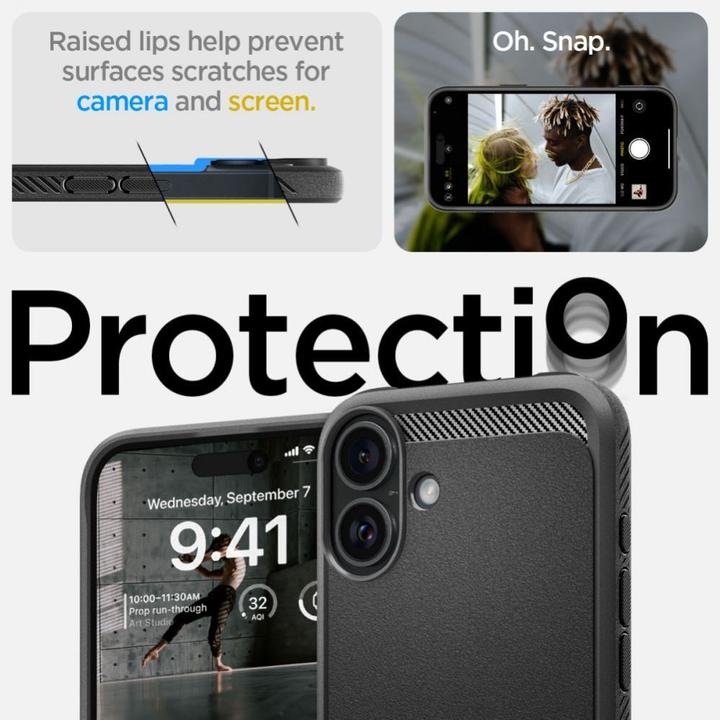 Actual product image Spigen Rugged Armor Mag Magsafe case for iPhone 16 Plus 6,7" matte black (Apple iPhone 16 Plus)