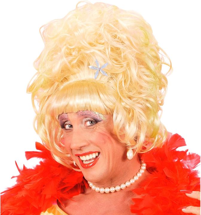 Image du produit Widmann Blonde Perücke Drag Queen Mit Blumen in Box