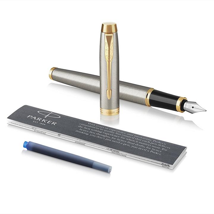 Produktbild Parker Pen IM Brushed Metal G.C. (Gold, Silber, 1 x)