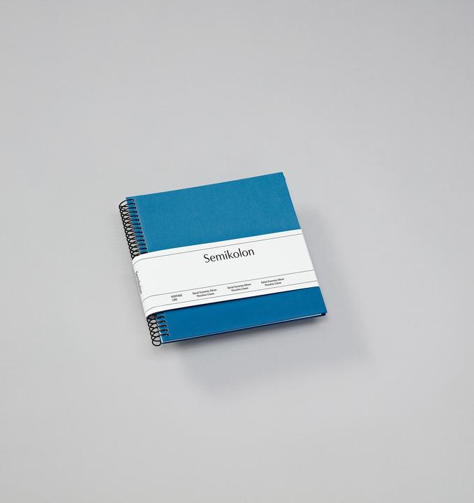 Immagine prodotto Semikolon Album fotografico 17 x 17 cm blu, 20 pagine bianco crema (10 x 15 cm, 9 x 13 cm)