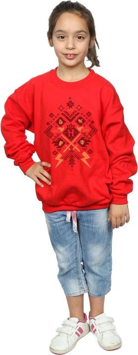 Actual product image Girls Christmas Fair Isle Sweatshirt (128)