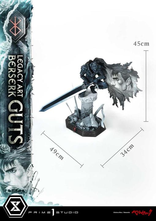 Produktbild Prime 1 Studio Berserk Legacy Art Kentaro Miura Statue statuette 1/6 Guts Bonus Version 45 cm