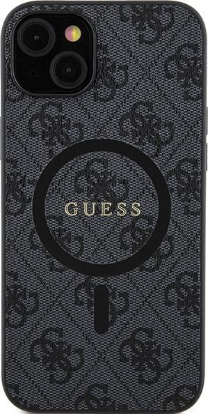 Produktbild Guess GUHMP14SG4GFRK iPhone 14 / 15 / 13 6.1" czarny/black hardcase 4G Collection Leather Metal Logo (Apple iPhone 14, Apple iPhone 15, Apple iPhone 13)