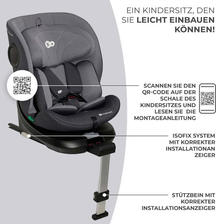 Image du produit KinderKraft Siège-auto pour enfant I-360 (Reboarder, Norme ECE R129/i-Size)