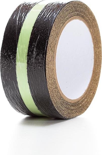 Produktbild Perel Rutschfestes, im Dunkeln leuchtendes Band 5cm x 5m - Schwarz/Grün (50 mm)