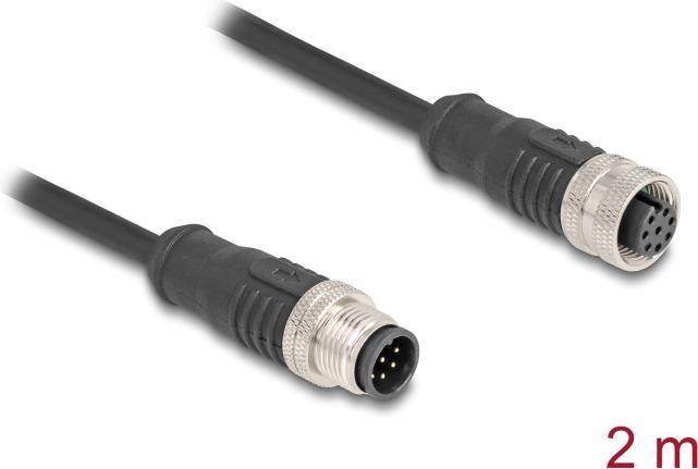 Immagine prodotto Delock Cavo M12 codificato A da spina a 8 pin a presa PVC 2 m (S/FTP, CAT5e, 2 m)