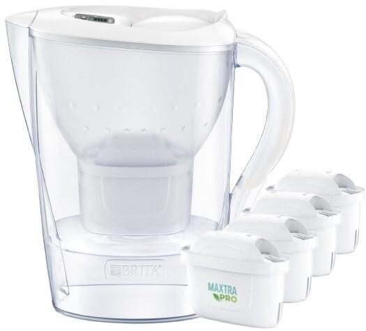 Produktbild Brita Marella XL filter jug + 4 cartridges PRO Pure Performance cartridges White (3.50 l)