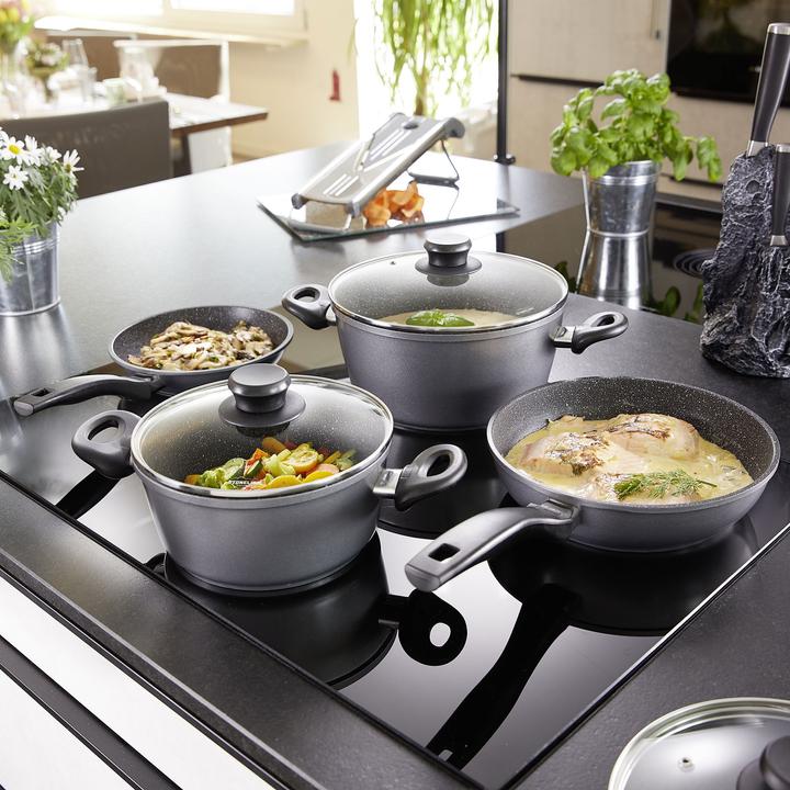 Produktbild Stoneline Töpfe 8er-Set (20 cm, Pfannenset + Topfset, Aluminium)