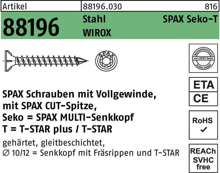 Produktbild Spax Holzbauschrauben (50 Schrauben pro Stück)