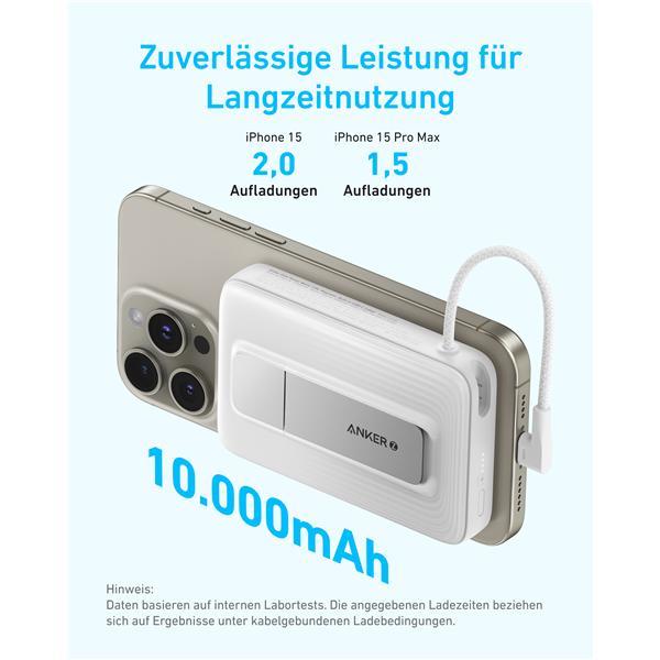 Immagine prodotto Anker 30W, 1 x USB-C Zolo Magnetic Power Bank Black (10000 mAh, 30 W)