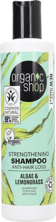 Organic Shop Organic Algae & Clay Strengthening Shampoo - 280ML (280 ml, Flüssiges Shampoo)