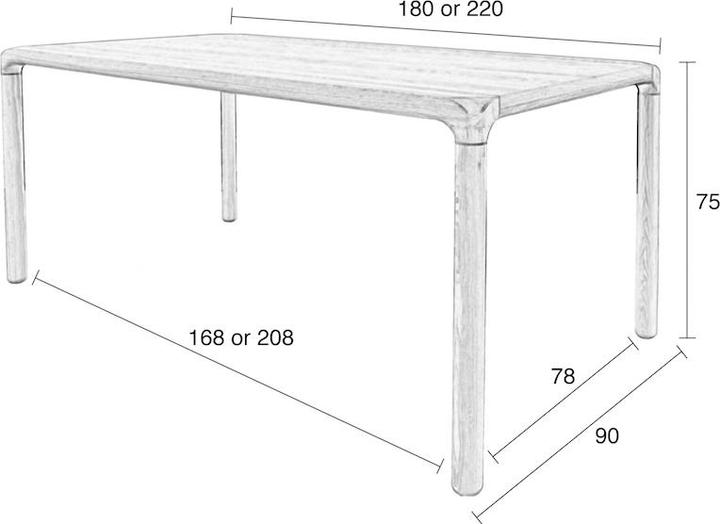 Actual product image Zuiver Storm (220 x 90 x 75 cm)