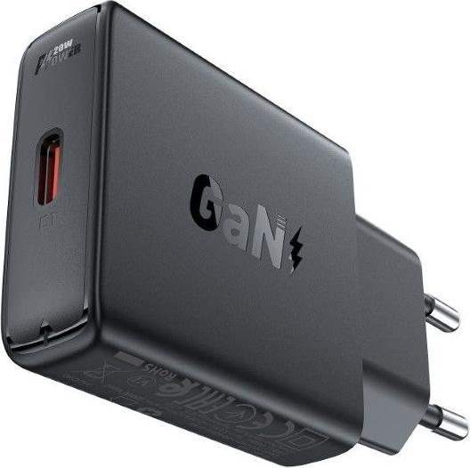Produktbild Acefast A65 PD 20W GaN USB-C Wandladegerät – Schwarz (20 W)