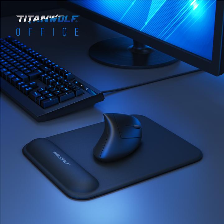 Produktbild Titanwolf Maus Vertikal wireless - ergonomische Funk Vertikalmaus 2,4 Ghz - USB Vertical Mouse - Funkmaus (Kabellos)