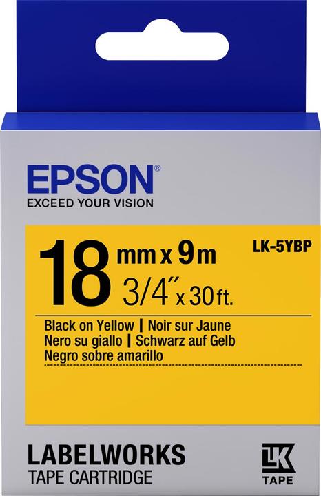 Produktbild Epson Etikettenkassette Lk-5ybp (1.80 cm, Gelb)