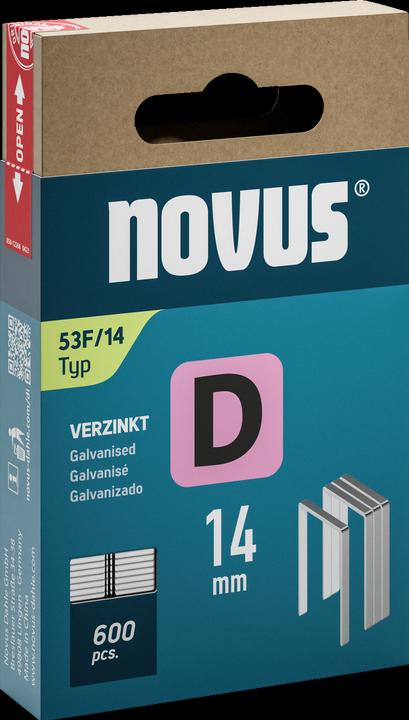 Image du produit Novus Agrafes à fil plat D 53 F 14mm 600 pcs.