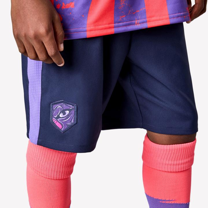 Actual product image Kipsta Kinder Fussball Shorts - Viralto Kids blau/lila Streifen (122)