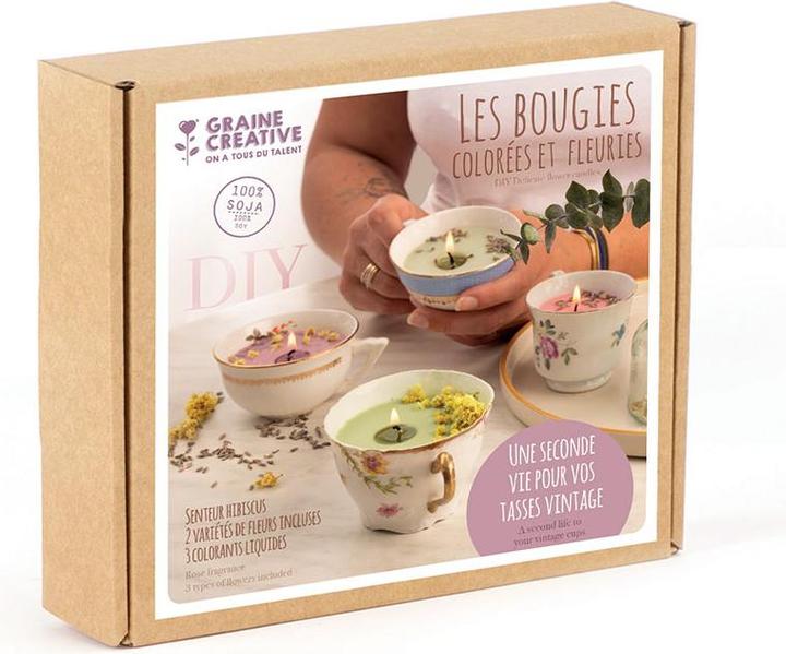 Actual product image Creative DIY Set Vintage Blumenkerzen