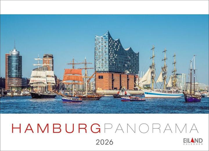 Produktbild Hamburg Panorama Postkartenkalender 2026 (23 x 17 cm, Harter Einband, Deutsch)