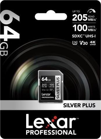 Immagine prodotto Lexar Professionale Silver Plus (64 GB, SDXC, U3, UHS-I)