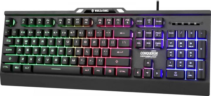 Produktbild Yenkee Metalltastatur für COMQUEROR-Gamer, dynamische Hintergrundbeleuchtung – limitierte World Of Tanks-Ve (Eng. Int., Kabelgebunden)