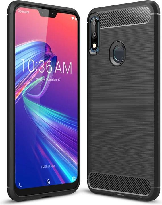Actual product image Screenguard Asus Zenfone Max Pro M2 Cover Carbon Brushed Soft TPU (Asus Zenfone Max Pro (M2))
