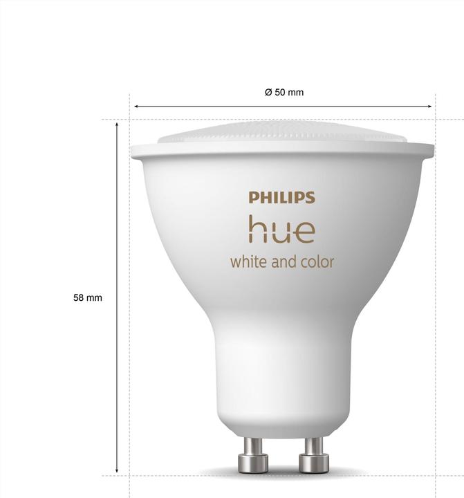 Produktbild Philips Hue Starter-Set: Dreierpack (GU10, 5.70 W, 250 lm, 4 x, G)