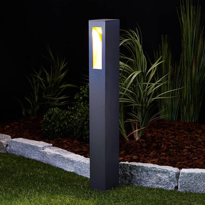 Actual product image Lucande Jenke LED garden light Graphite (100 lm, IP54)