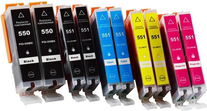 Actual product image Hermex Compatible Ink Cartridge XL for Canon PIXMA MG5650 white (M, FC, PGBK, C, Y)