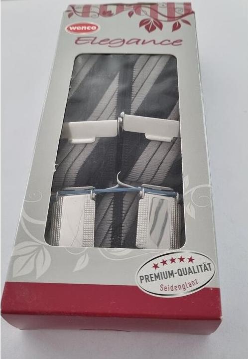 Produktbild Wenco Hosenträger Elegance schwarz grau gestreift