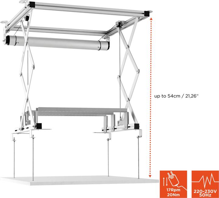 Immagine prodotto Celexon Expert PL400 HC Plus - Sollevatore elettrico per proiettore (Soffitto)