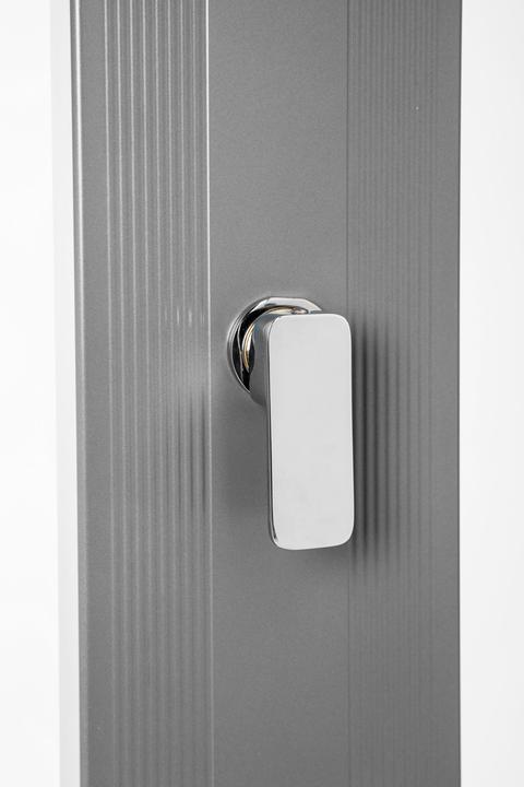 Actual product image Steinbach Vertriebsgmbh Solar Shower Slim Line Deluxe, aluminium tank 24 l, 225 cm height, silver, 0