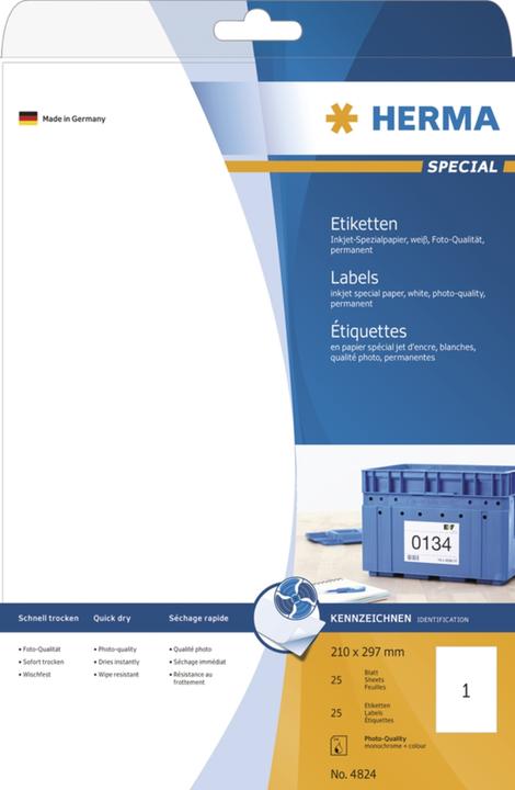 Produktbild HERMA Inkjet Etiketten A4