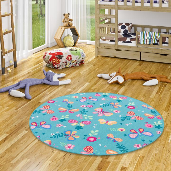 Image du produit Snapstyle Tapis de jeu pour enfants Papillon rond (100 x 100 cm)