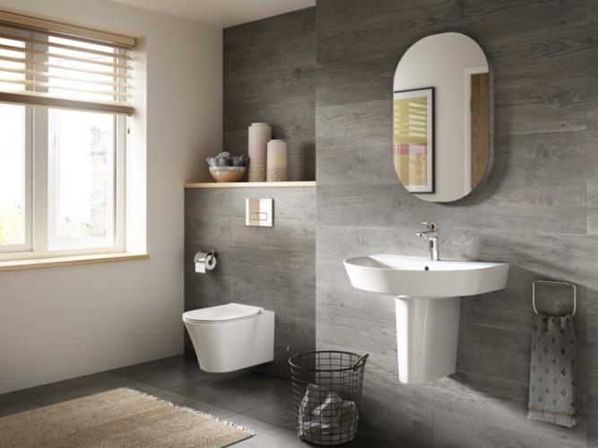 Actual product image Ideal Standard IDS washbasin CONNECT AIR ARC 600mm white I+ (460 mm, 600 mm)