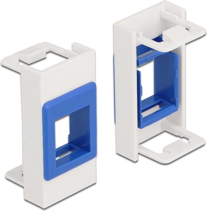 Delock Easy 45 Modul Keystone Halterung 22,5 x 45 mm, weiss / blau
