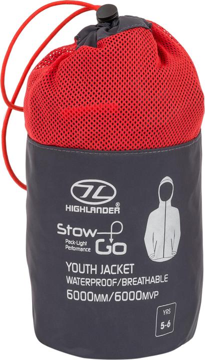 Produktbild Highlander Stow & Go Kids C'coal Pky Jkt - 11/12 (11, 12)