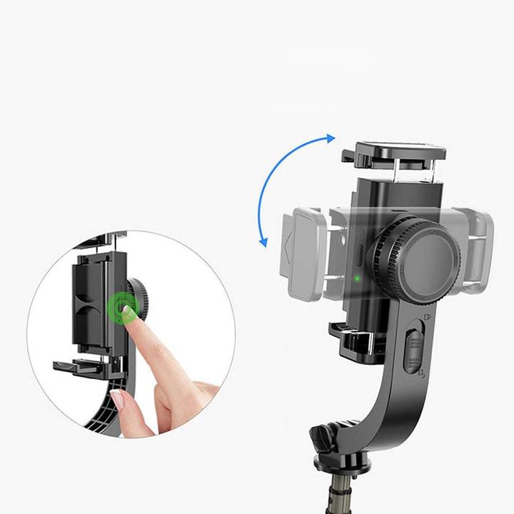Produktbild Apfelkiste Gimbal 1-Achsen Stabilisator Selfie Stick Tripod Dreibein Stativ Halterung (Smartphone)