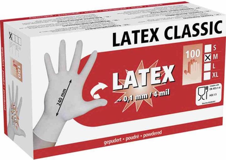 Produktbild Kerbl Handschuhe Latex Gr.M leicht gepudert,VE:100St. (M)